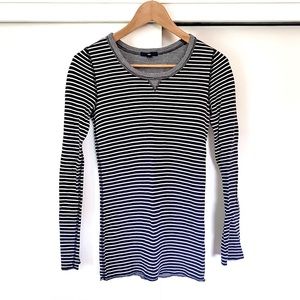 Gap 100% cotton cozy long sleeve striped shirt